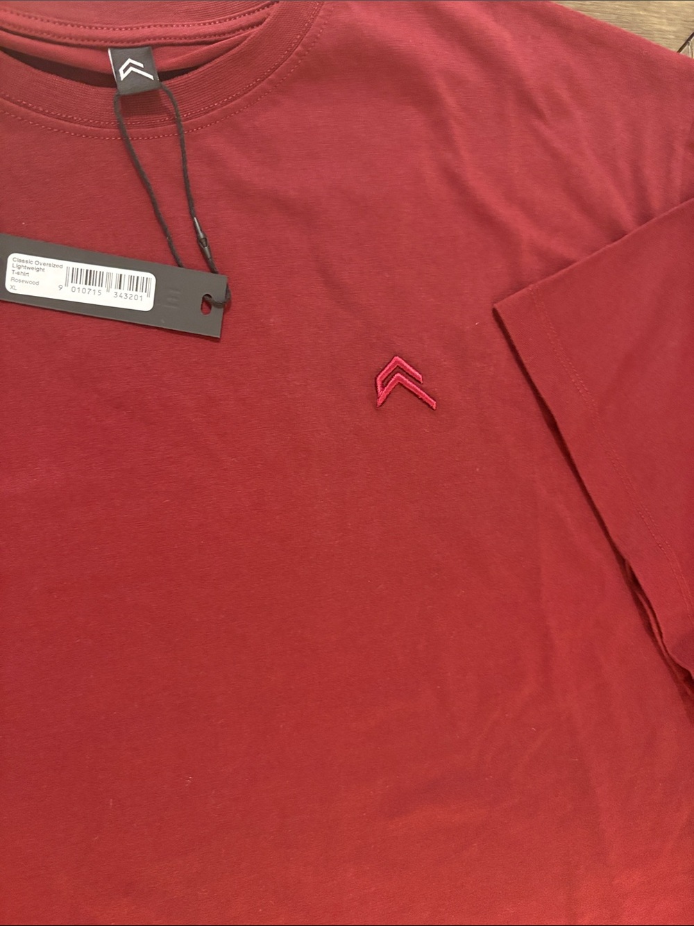 NWT [Oner Active] Classic Oversized Lightweight T-Shirt Rosewood (red) Womens XL - Picture 4 of 12